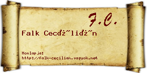 Falk Cecílián névjegykártya